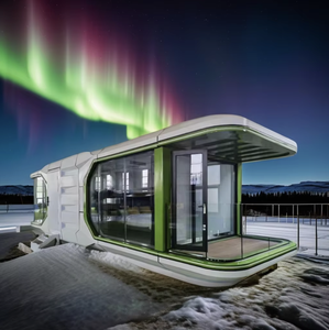 โชว์รูมอลูมิเนียมอัลลอยด์หรูหรากันลมอัจฉริยะสำหรับสำนักงานที่ทันสมัยบ้านแคปซูลสำหรับโรงแรมหรู - Product Image 1