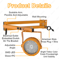 Luz LED para Plataforma de Carga de 100W, Resistente, con Soporte de Montaje para Lámpara de Carga de Materiales