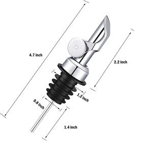 Bouchon à vis en aluminium-plastique non rechargeable pour bouteille d'huile d'olive, 31,5*24 mm, avec bec verseur en plastique - Product Image 4
