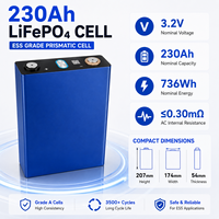 Cellule de batterie prismatique LiFePO4 de qualité A 230Ah 3.2V, marque GUOKE, pour système de stockage d'énergie domestique, système solaire, pack de batteries DIY 12~48V