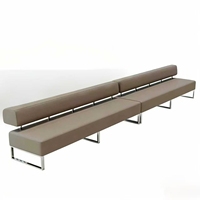 Sofá para Sala de Espera de Banco, Salón de Belleza, Barbería, Área de Descanso, Cabina de Espera, Recepción Recta Extendida de 60 cm de Ancho