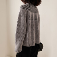 Benutzer definierte Herbst Winter Brynn Jacquard Strick pullover Weiche Merinowolle Mischung mit gebürsteter Textur Strickwaren Hersteller Casual Style