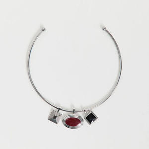 Collar de Metal Clásico de Moda, Latón con Oro y Plata, Multi-Colgante, Elegante Collar con Elementos Cuadrados <span class=keywords><strong>Oliva</strong></span> para Mujer - Product Image 2