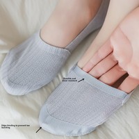 Chaussettes bateau pour femmes, été, fines, en coton imprimé, invisibles, courtes, antidérapantes, pour mocassins