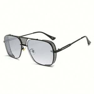 Lunettes de soleil carrées à monture métallique pour hommes et femmes, verres dégradés, UV400, Steampunk, nouvelle mode 2020 - Product Image 4