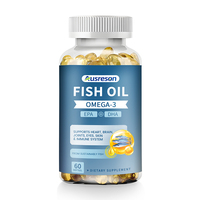 SPL OEM Huile de Foie de Poisson Oméga-3 Halal 500 1000mg Gélules Souples Santé Cœur Cerveau Végétalien EPA DHA Oméga 3 Huile de Poisson Capsules Gélules