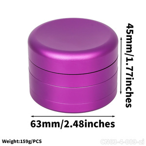 Molinillo de Hierbas de Aleación de Aluminio de 63 mm y 4 Capas, Triturador de Hierbas Metálico con Dientes de Resorte y Filtro para Accesorios de Fumar - Product Image 3