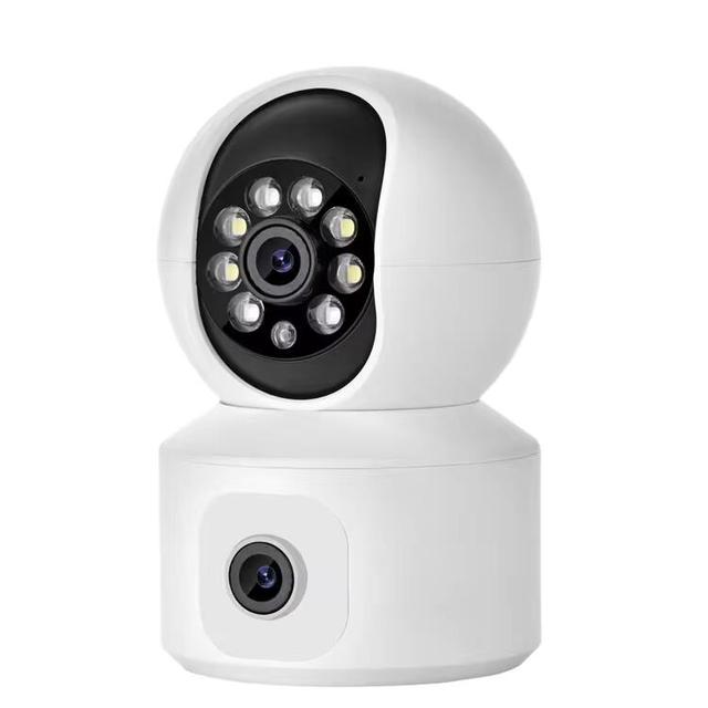 K22 4MP HD Dual Screen Baby Monitor Dual Lens PTZ Home Security Auto Tracking Two Way Audio Human Detection Memory Card Cloud