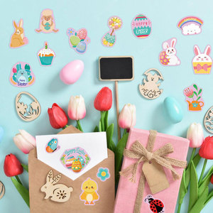 Autocollants Lapin de Pâques GF, 24 feuilles, pour paniers de Pâques pour enfants, décorations de classe pour enseignants, fournitures pour fêtes - Product Image 4