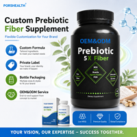 OEM ODM Poudre de fibres prébiotiques riches en fibres pour adultes, mélange pour boisson en capsules, Inuline FOS, fibres alimentaires solubles, sans gluten, végétalien, marque privée