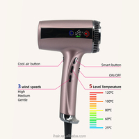 Sèche-cheveux RUCHA Infrarouge 2000W avec capteur intelligent AI, sèche-cheveux mini à plasma haute vitesse