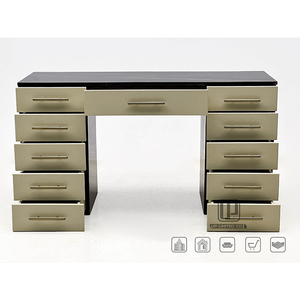 Table de toilette rectangulaire en bois de luxe avec tiroirs, prix de gros usine, pour la maison, le bureau et la chambre à coucher - Product Image 2