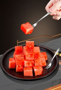 Vente en gros Syh199 Outils de cuisine Logo personnalisé Professionnel Acier inoxydable 304 Coupe-dés et trancheuse manuelle pour fruits et pastèques - Product Image 4