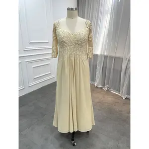 Custom Made Plus Size abiti formali per la madre della sposa manica lunga da sposa Matron abiti da sposa per damigelle d'onore