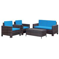 Balcon Bistro Set Moderne simple Love seat Étanche Patio Rotin Meubles Osier Extérieur Canapé Jardin Conversation Set
