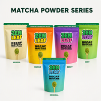 Sachet Doypack Rose Dégradé au Toucher Doux avec Fermeture Éclair pour Poudre de Matcha, Mélange de Boissons Superalimentaires et Suppléments