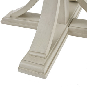 Modern <b>Round</b> <b>Dining</b> <b>Table</b> <b>Solid</b> <b>Wood</b> Finish Eco-Friendly & Durable <b>Dining</b> Room Furniture Antique Cream - Product Image 5