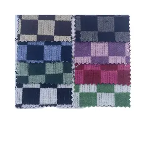 Fabric Supplier Manufacturing Woven Jacquard Plaid Tweed Wool/Polyester Fabrics of Clothing 2537