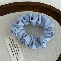 Élastique à cheveux plissé uni basique coréen, petit chouchou à haute élasticité pour queue de cheval, accessoire capillaire pour femme