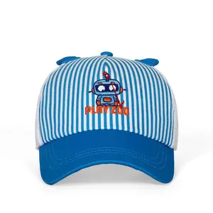 bestickte logo-kindermütze frühling und herbst cartoon kinder sonnenschutz verstellbare baseball-mesh trucker-hüte