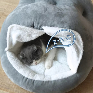 Luxe écologique chat grotte nid <span class=keywords><strong>pour</strong></span> animaux de compagnie doux Igloo <span class=keywords><strong>chien</strong></span> <span class=keywords><strong>lit</strong></span> en peluche solide motif Animal disponible petites moyennes tailles toutes les saisons - Product Image 2