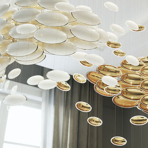 تصميم قابل للتخصيص مصباح سقف ديكور زفاف ذهبي مخصص زجاج فندق مشروع ثريا ضوء - Product Image 3