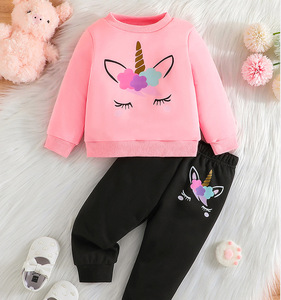 Atacado Crianças Dos Desenhos Animados Pijamas Set Algodão Personalizado Meninas Crianças Pijamas Pjs para Crianças Assorted <span class=keywords><strong>Girls</strong></span> Clothing <span class=keywords><strong>Sets</strong></span> - Product Image 1