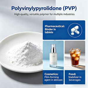 Polyvinylpyrrolidone (PVP) 99% Min |   Polymère hydrosoluble multi-grades K30/K90 de qualité alimentaire/cosmétique (CAS 9003-39-8) - Product Image 5