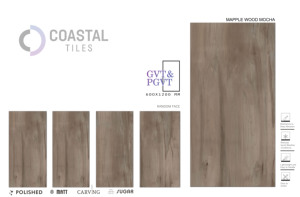 MAPPLE WOOD MOCHA Carreaux de porcelaine polie de 9mm 600x1200MM / 24X48 Carreaux de briques réfractaires de qualité supérieure au design moderne et classique certifiés CE - Product Image 2