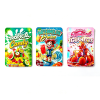 En stock Nouveau design Sachets Mylar doubles 2 en 1 de 3,5g 8th Stand up Pouch Cali Packs, anti-odeur, à fermeture éclair et auto-scellants