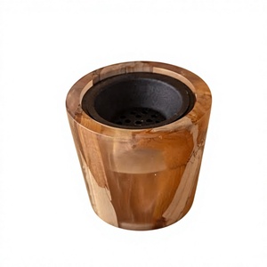 TAQI CRAFT Brûleur d'encens unique en bois et résine écologique pour Bakhoor et Madhkan, design japonais, cadeaux Ramadan-Eid - Product Image 1