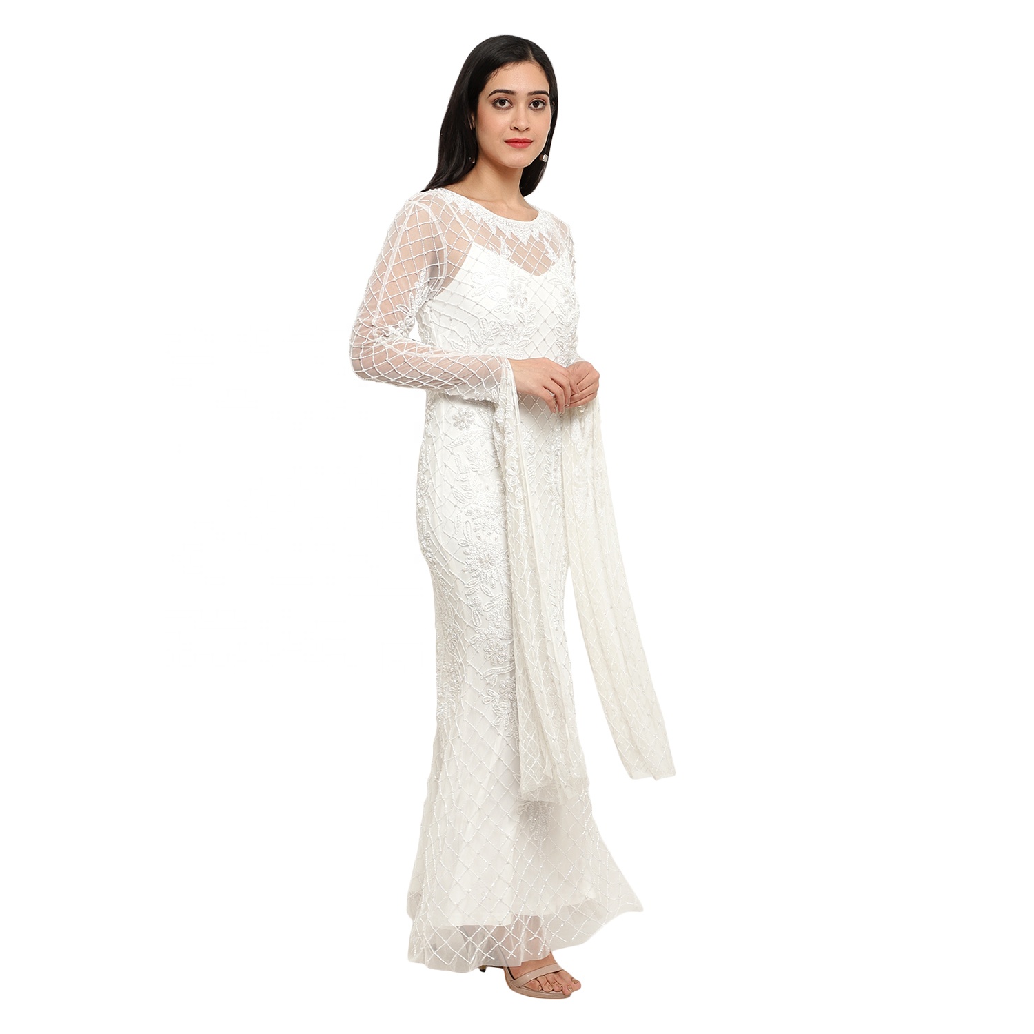 bright white dress elegant