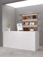 Bureau de réception minimaliste en laque noire pour femmes petit Bar Simple caissier magasin comptoir Net rouge Table de réception pour vêtements