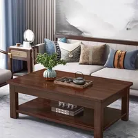 Table basse en bois massif, design moderne et simple, meuble multifonctionnel pour salon, petite table à thé décorative, table basse
