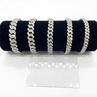 Bracelet en moissanite diamantée, best-seller, pour hommes et femmes, élégant accessoire de mode pour mariages et fêtes, disponible à la vente
