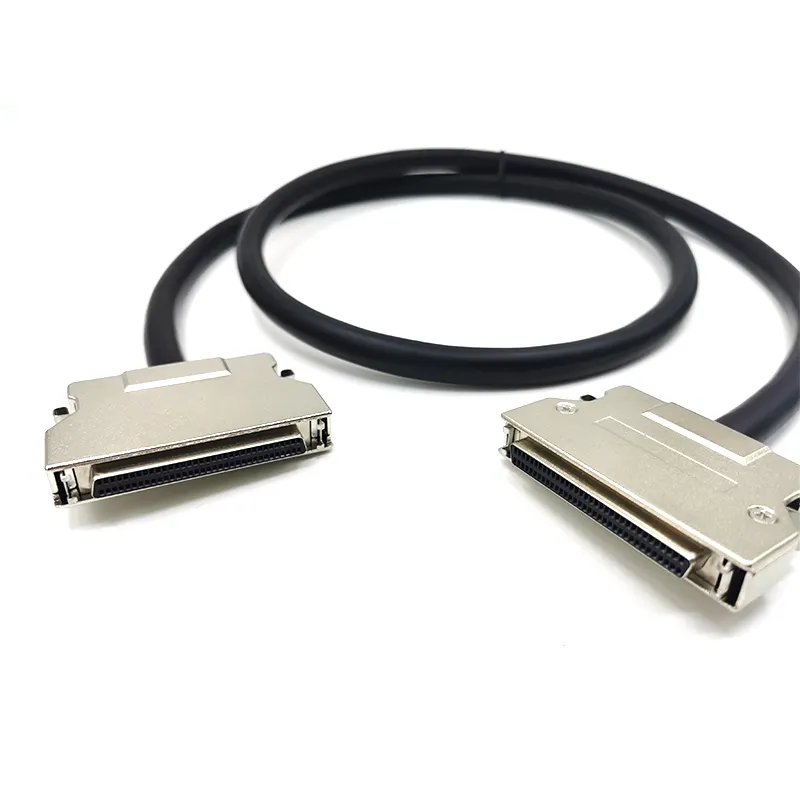 68pin scsi cable molding type SCSI 68Pin Male to Male cable with screw 68pin cable assemble 1m for computer