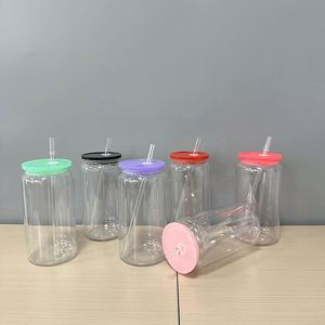 16oz Double Layer Plastic Mason <b>Cup</b> Eco-friendly Acrylic Colorful Children's <b>Straw</b> <b>Cup</b> Strong & Resistant Wholesale Creative - Product Image 3