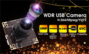 Module de caméra USB 3MP H.264 WDR, carte webcam mini CMOS AR0331, caméra à large plage dynamique pour <span class=keywords><strong>Windows</strong></span>, Linux, MAC - Product Image 6