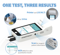 Analyseur automatique d'immunoanalyse biochimique pour tests GLU/HBA1C CRE/MAU AST/ALT FT3 FT4 VITAMINE B12 avec imprimante intégrée