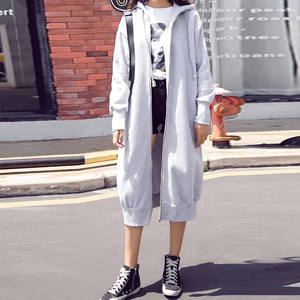 <span class=keywords><strong>Felpa</strong></span> Oversize Lunga da <span class=keywords><strong>Donna</strong></span> in Pile con Tasche, Taglia Extra Large, Stile <span class=keywords><strong>Streetwear</strong></span>, Casual con Zip, Vestito con Cappuccio - Product Image 2