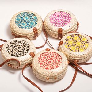<b>Long</b> Strap Shoulder <b>Bag</b> Mini Crossbody <b>Bag</b> Hollow Round Rattan Purse Bamboo Handbag for Women Lady Girl Shopping Holiday Dress - Product Image 1