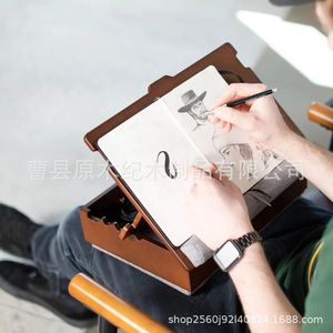 Wooden Lap <b>Desk</b> With Storage And Mouse Pad For Laptops <b>Portable</b> <b>Stand</b> - Product Image 2