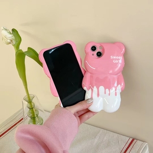 เคสโทรศัพท์รูปหมีน่ารักปี3D,เคสหลังลายการ์ตูนซิลิโคนนิ่มกันกระแทกสำหรับ <span class=keywords><strong>iPhone</strong></span> 14 13 12 11 Pro Max <span class=keywords><strong>XS</strong></span> X XR - Product Image 3