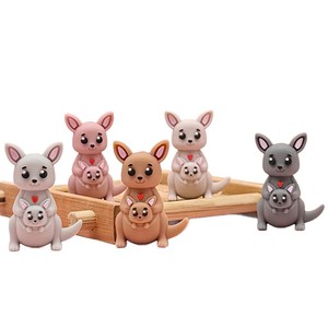Cute <b>Silicone</b> Kangaroo <b>Beads</b> With Baby For Jewelry Making Mixed Colors Animal Charms DIY Accessories - Product Image 6