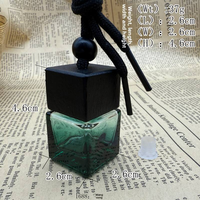 Diffuseur de parfum pour voiture de luxe personnalisé avec logo, flacon en verre noir rechargeable de 8 ml, désodorisant suspendu, huile essentielle