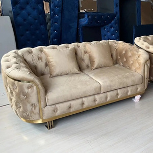 Trang chủ phòng đồ nội thất sofa nhỏ đặt sang trọng hiện đại vải nhung cắt 1 2 3 chỗ ngồi ghế sofa phòng khách Ghế sofa cho không gian nhỏ - Product Image 2