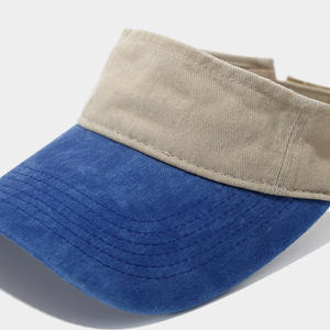 Chapeau de soleil vintage délavé à dessus ouvert, casquette de tennis d'été respirante, chapeaux à visière d'extérieur unisexe réglables personnalisés - Product Image 4