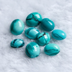 <span class=keywords><strong>Piedra</strong></span> <span class=keywords><strong>turquesa</strong></span> sintética <span class=keywords><strong>azul</strong></span>, forma ovalada, precio al por mayor de fábrica - Product Image 4