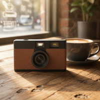Appareil photo numérique rétro sans écran, filtres vintage, flash LED, appareil photo numérique compact 8MP pour les voyages, le camping, les cadeaux de Noël