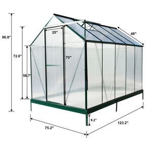 <span class=keywords><strong>Serre</strong></span> de jardin moderne et écologique en acier thermolaqué et polycarbonate, facilement assemblable, ensemble complet, <span class=keywords><strong>garage</strong></span> préfabriqué - Product Image 2